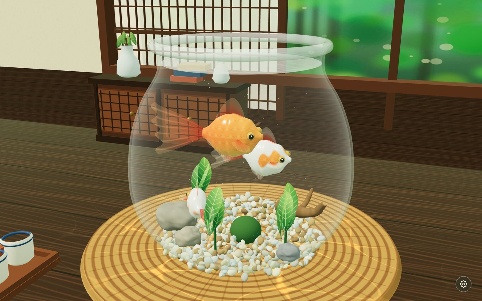 癒しの金魚鉢のデモを開く(昼の画面のスクリーンショット)