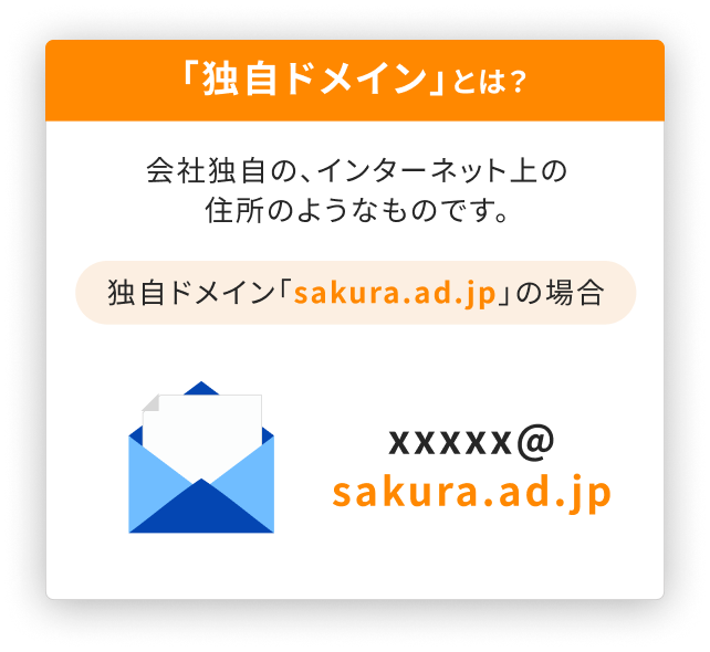 「独自ドメイン」とは？会社独自の、インターネット上の住所のようなものです。